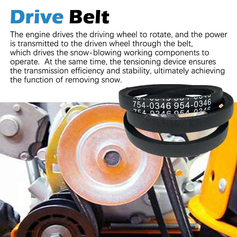 CTPOWER Replaces 754-0346 954-0346 Auger Drive Belt 3/8 x 30 inch v Belt Replacement MTD/Troy-Bilt/Cub Cadet/White Outdoor/Ariens/Toro Snow Thrower 21130SE 826 926E (2 Packs) - Image 2